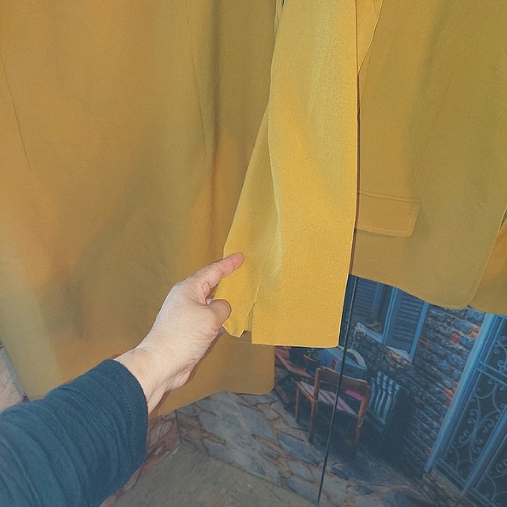 Evan Picone Mustard Yellow Dress and Jacket Set - Picture 10 of 11